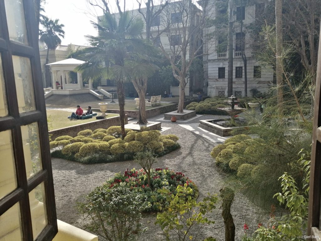 stef barti visiting Garden in Kathmandu