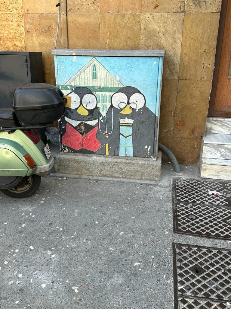 Beautiful street art in Tirana, mural