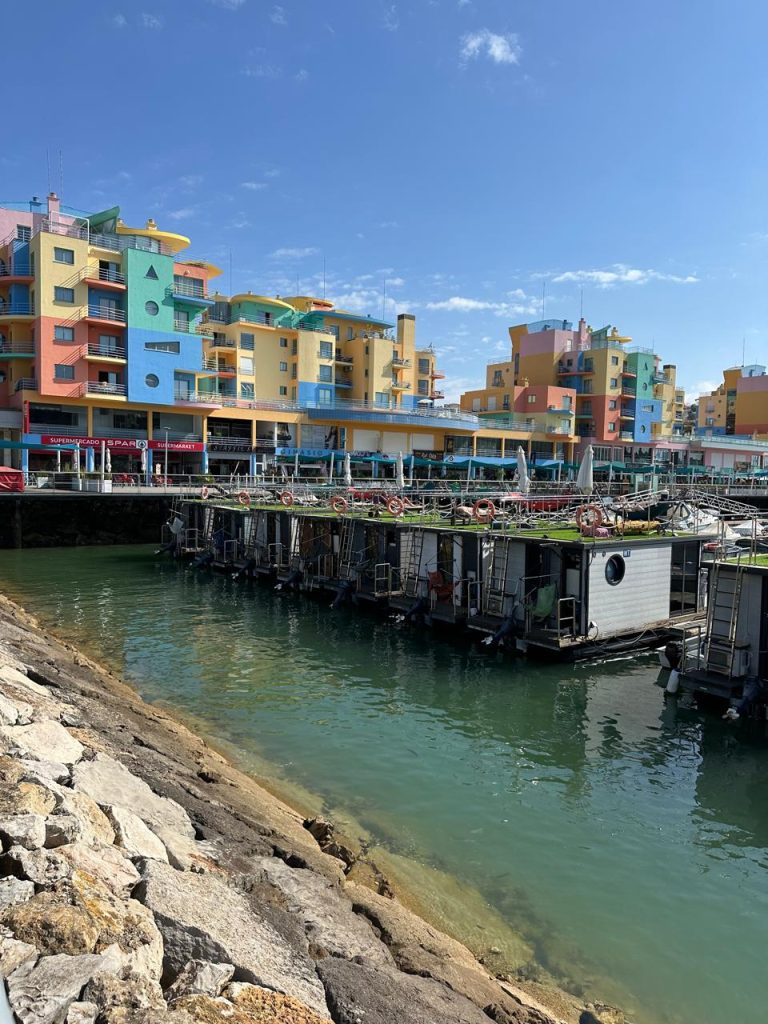boat houses in the marina of Albufeira