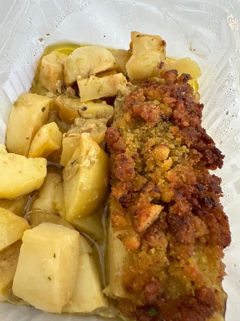 supermarket food cod fish and potatoes