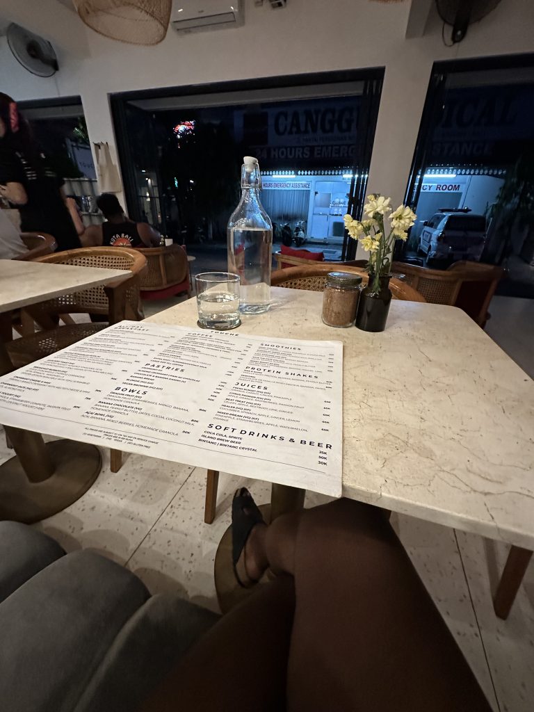 Beautiful interior aesthetic at Touche cafe in Bali - stef barti