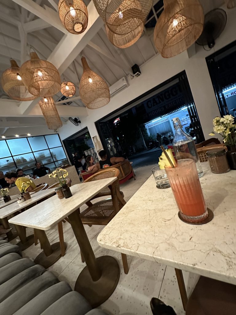 The interior of Touche in Bali