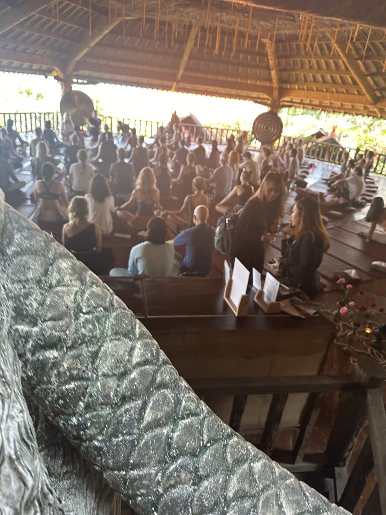 People meditating at Udara Bali During the Sunday Wellness Festival