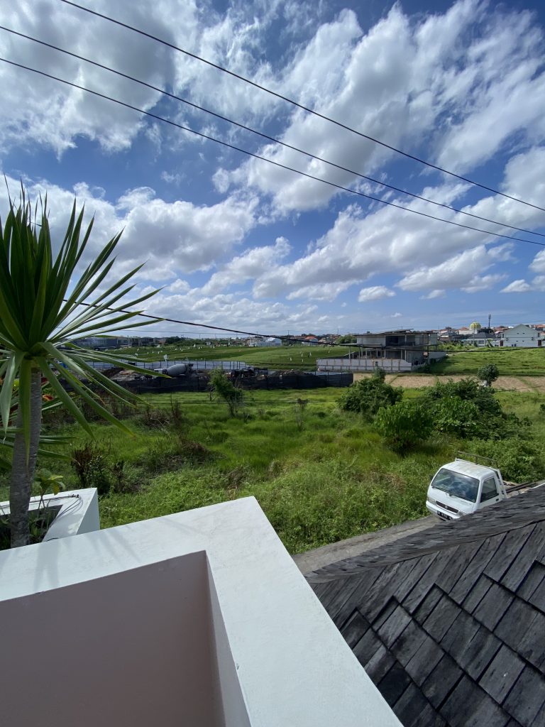 construction happening in the rice fields of Canggu
