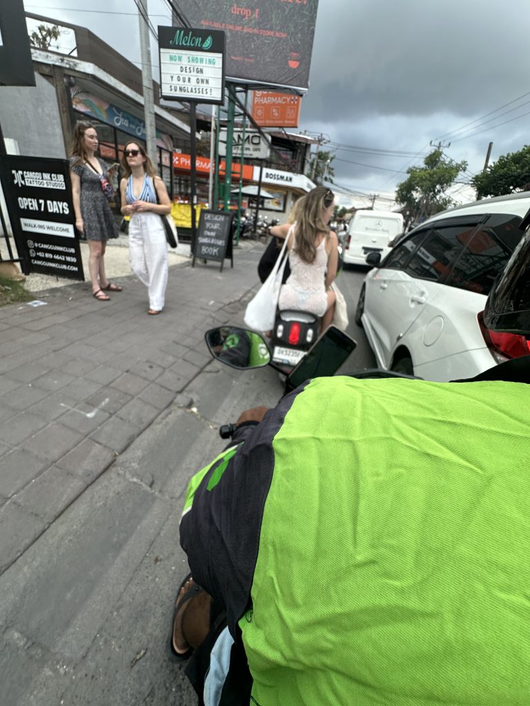 scooters and traffic in Canggu