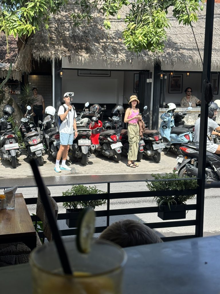influencers vlogging in Canggu