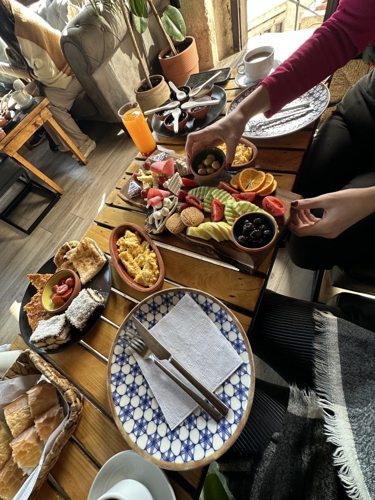breakfast at Sato Cave in Cappadocia