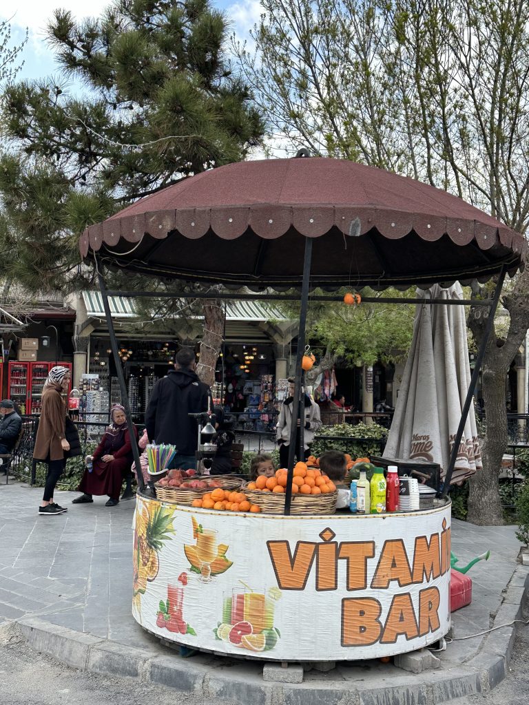 a juice stand in Cappadocia