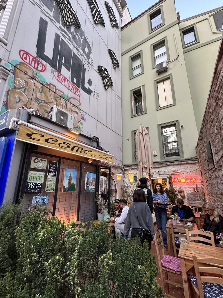 terrace of Cesme Art Cafe in Istanbul