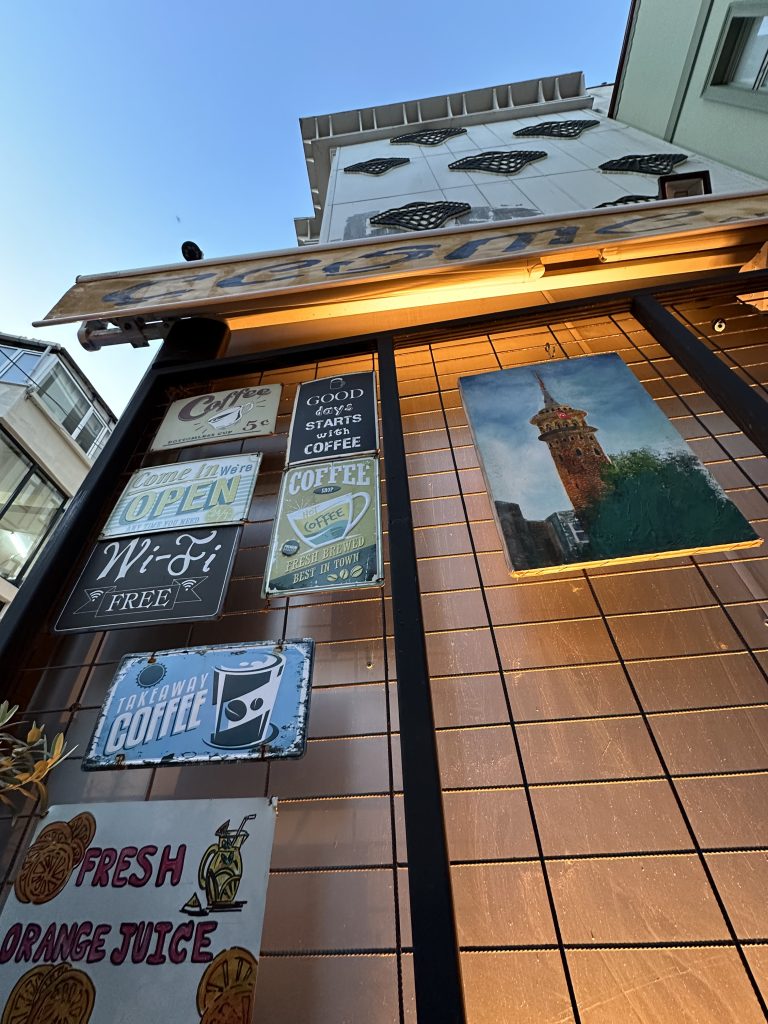 inside Cesme Art Cafe in Istanbul art deco
