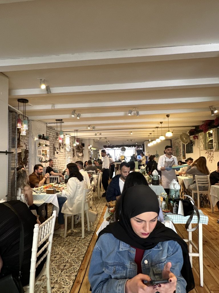 people dining inside Bazlama Istanbul