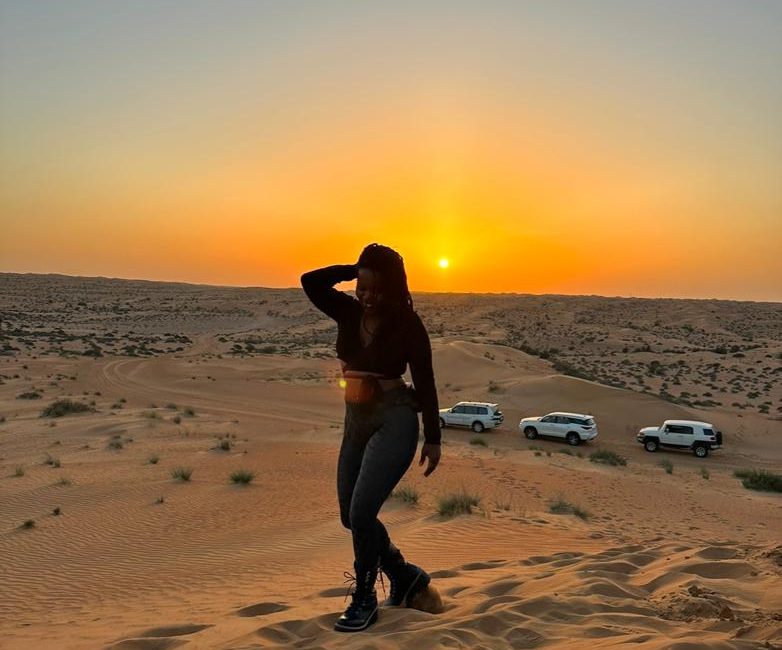Me in the desert during a beautiful sunset