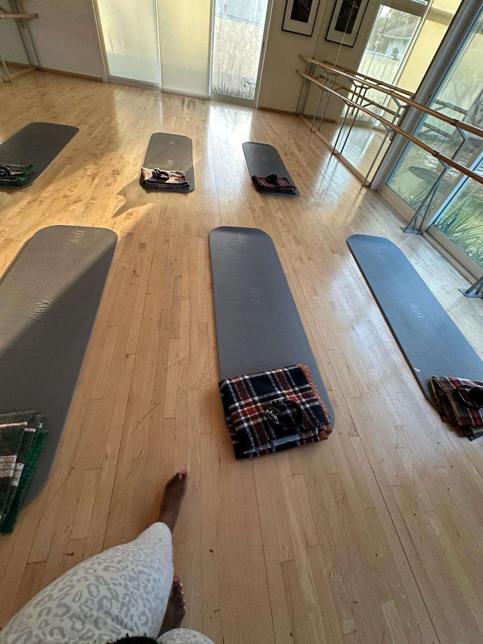 Stef barti at breathwork studio, walking in the room