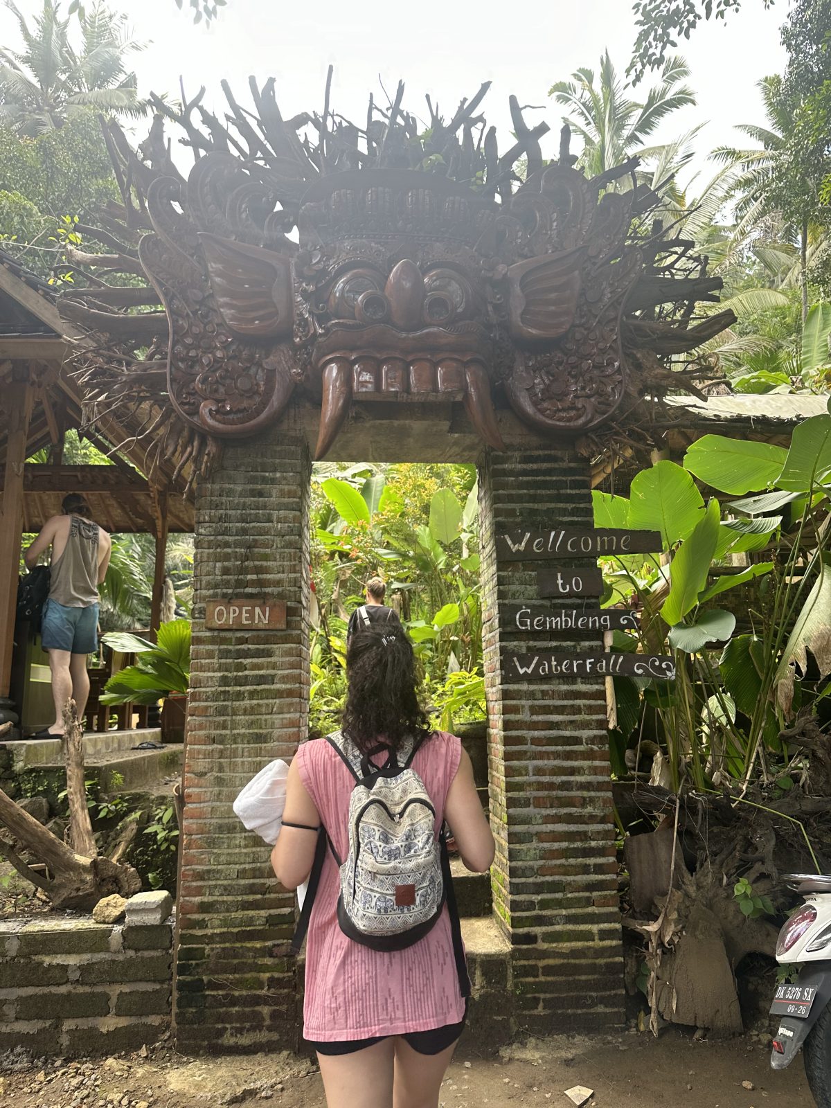 Stef Barti visiting Gembleng waterfall in Bali