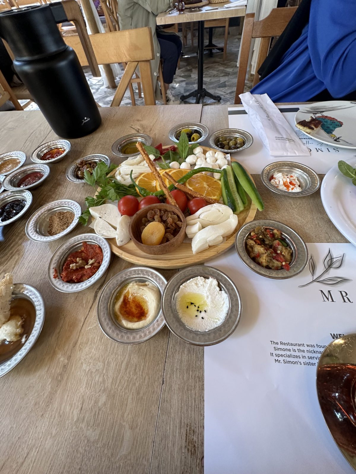 THe breakfast spread at Mr Simone in Istanbul